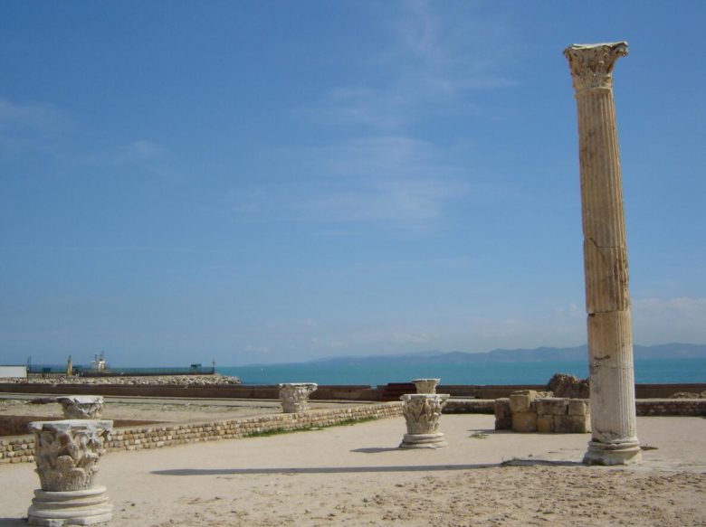 Column from the historic city of Khartago, in today's Tunisia